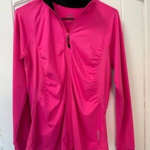 Reebok Women's Vibrant Pink Full-Zip Jacket